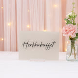 Herkkubuffet-kyltti Beige