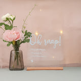 Oh snap -kyltti ruusukulta 2 kpl