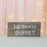 Herkkubuffet -kyltti, harmaa