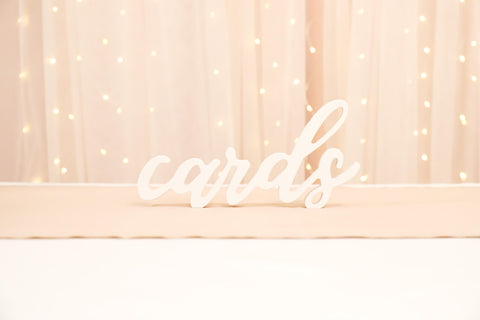 Cards -kyltti, valkoinen
